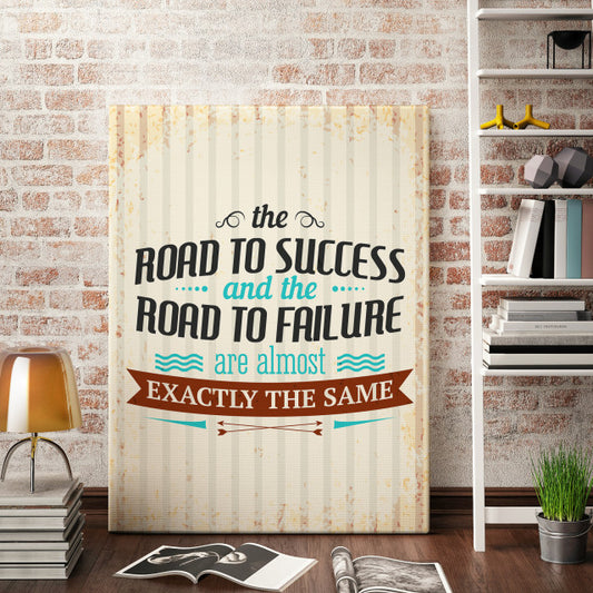 Tablou Motivational - The Road To Success And The Road To Failure