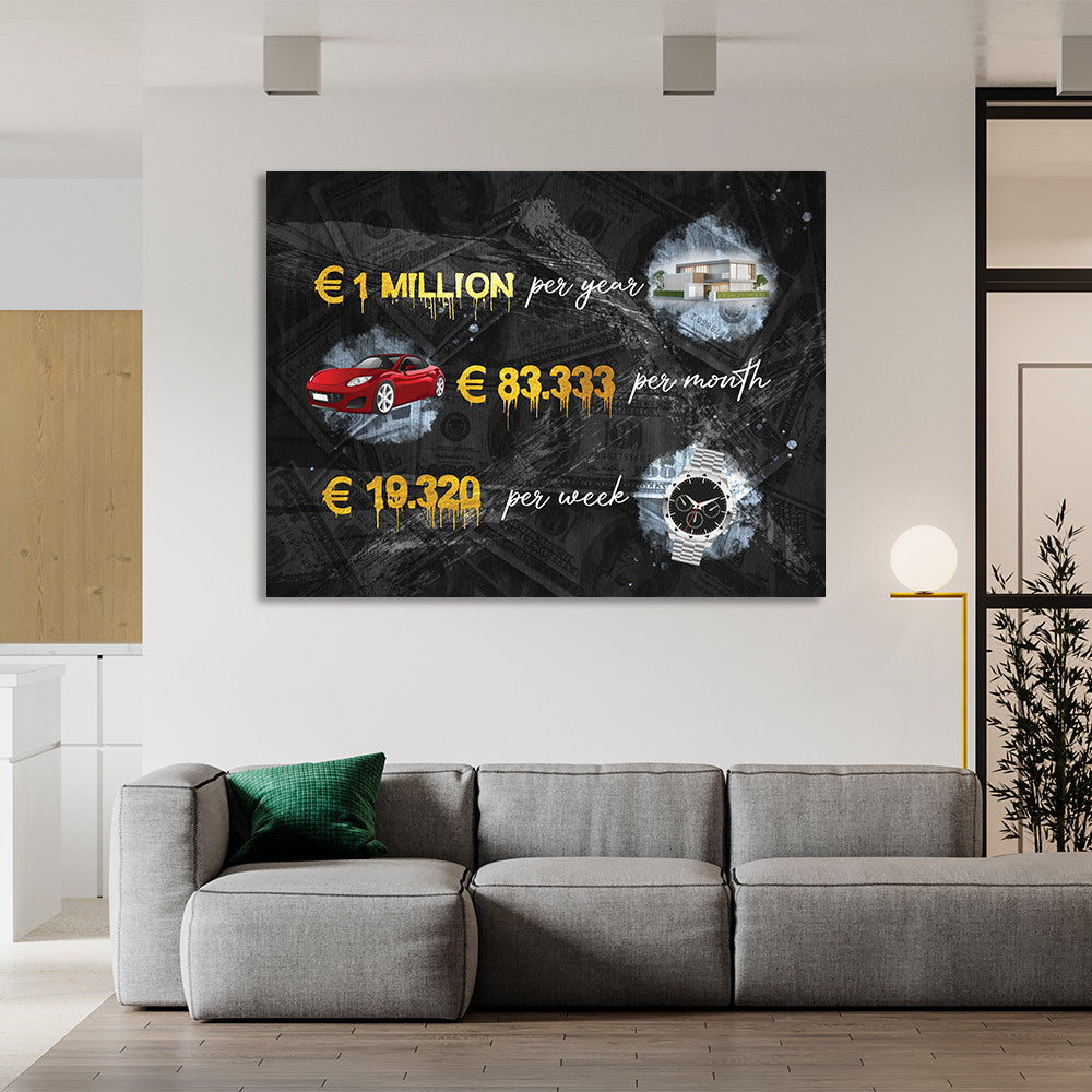 Tablou Motivational - Things that money can buy