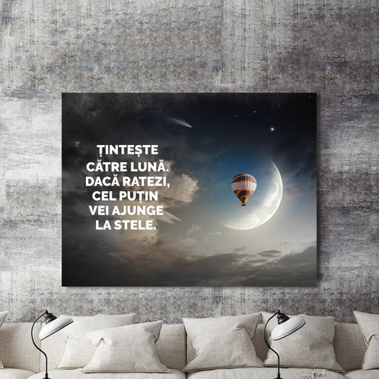 Tablou Motivational - Tinteste Catre Luna