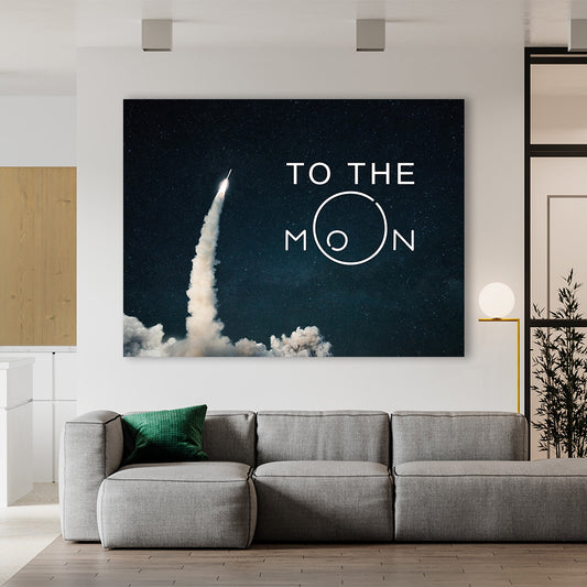Tablou Motivational - To the moon