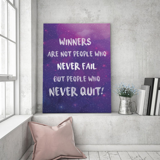 Tablou Motivational - Winners Are People Who Never Quit