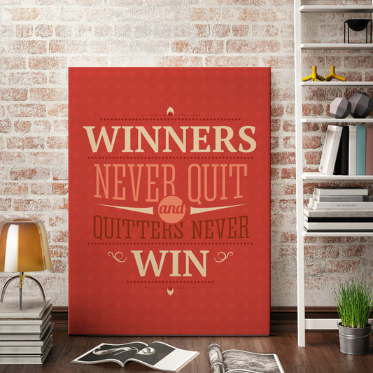 Tablou Motivational - Winners Never Quit