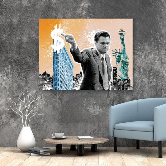Tablou Motivational - Wolf of Wall Street (Rich in New York)