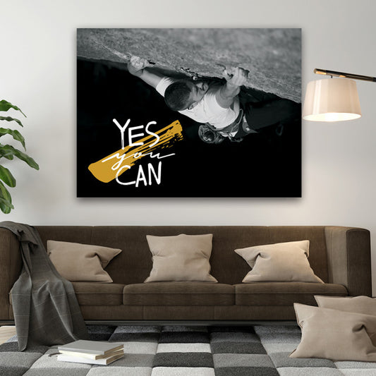 Tablou Motivational - Yes you can (climbing)