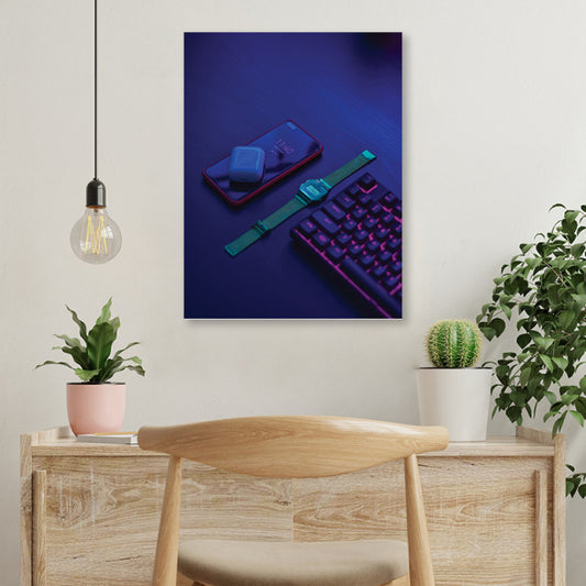 Tablou Office - Blue Desk Items